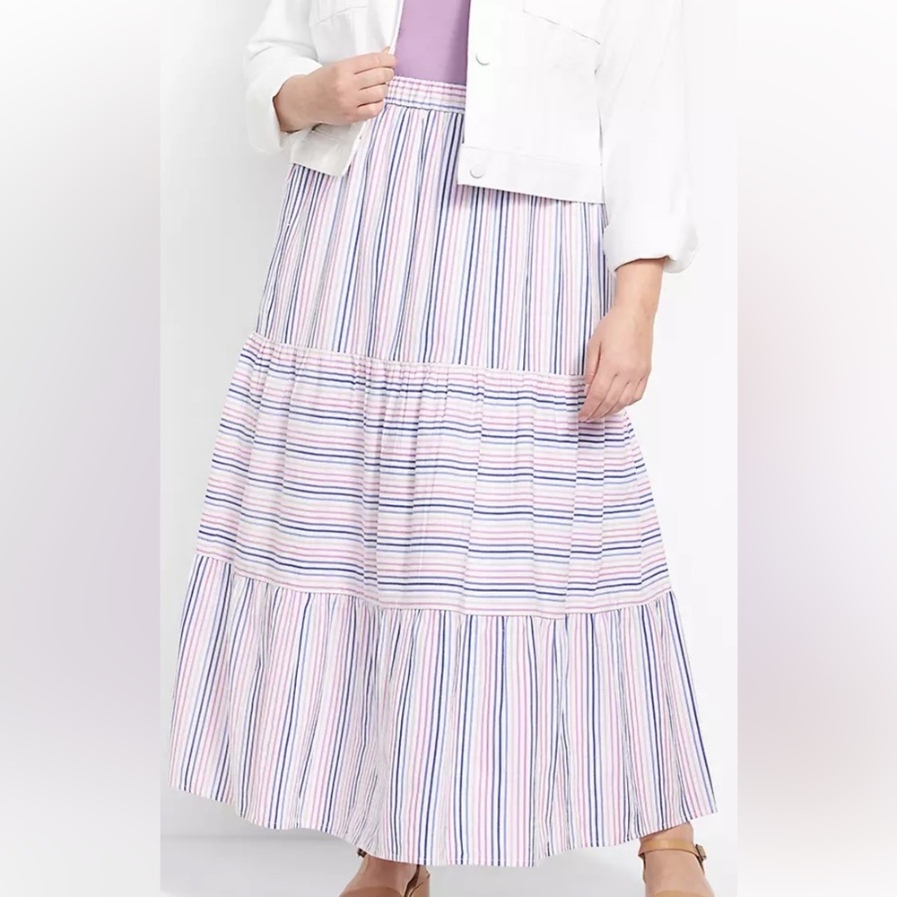 Mixed stripe maxi skirt, Lane Bryant, size 14-16